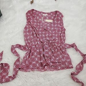 Euro Summer Size S Ruffle Tie Top